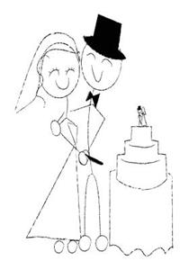 Wedding Journal Happy Bride Groom Cut Wedding Cake