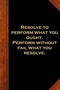 2020 Daily Planner Ben Franklin Quote Resolve Perform Vintage Style 388 Pages