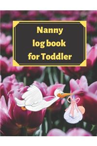 Nanny log book for Toddler