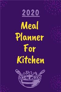 2020 Meal Planner For Kitchen