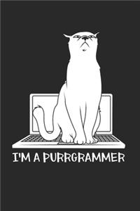 Purrgrammer Notebook - Programmer Cat Journal Planner Software Engineer: Developer Computer Science Organizer For Men Women Kids