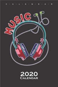 Music Headphones Calendar 2020