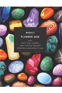 Weekly Planner 2020 with Gratitude Journal, Habit & Mood Tracker, Personal & Business TO-DOs
