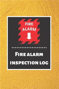 Fire alarm inspection log