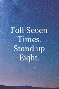 Gratitude Note book Fall seven times stand up eight, 120 pages ruled blank journal 6