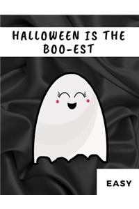 Halloween Is The Boo-est: 100 Easy Puzzles In Large Print Halloween Themed