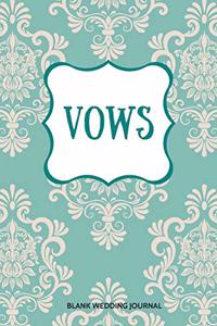 Vows Small Size Blank Journal-Wedding Vow Keepsake-5.5