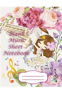 Blank Music Sheet Notebook