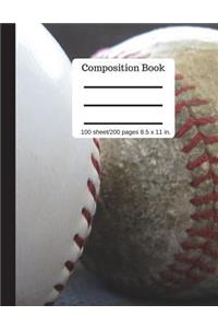 Composition Book 100 Sheet/200 Pages 8.5 X 11 In.