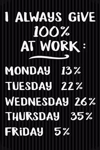 I Always Give 100% at Work