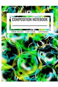 Composition Notebook Wide Ruled 7.44 x 9.69 124 Pages