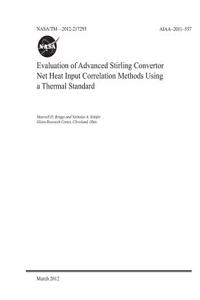 Evaluation of Advanced Stirling Convertor Net Heat Input Correlation Methods Using a Thermal Standard