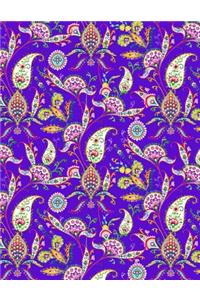 My Big Fat Journal Notebook Paisley Pattern On Purple