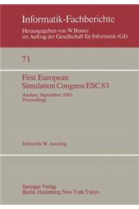 First European Simulation Congress Esc 83