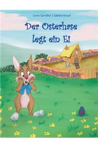Der Osterhase legt ein Ei