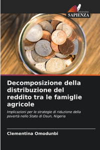 Decomposizione della distribuzione del reddito tra le famiglie agricole