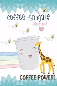 Coffee Animals Coloring Book