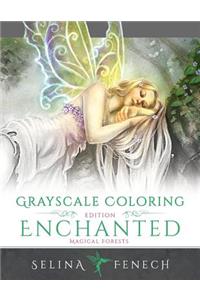 Enchanted Magical Forests - Grayscale Coloring Edition