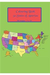 50 States of America Colouring Book: Mandala 7 x 10 50 Images