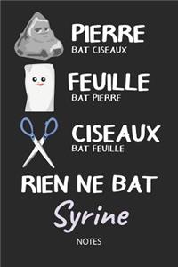 Rien ne bat Syrine - Notes