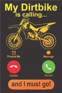 Notebook for biker dirt bike motocross motorcycle