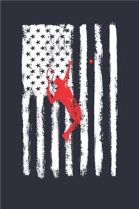 Fourth of July Gift for Tennis Player - American Flag Tennis Notebook - USA Flag Tennis Journal