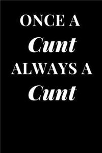 Once a Cunt Always a Cunt