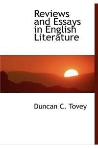 Reviews and Essays in English Literature