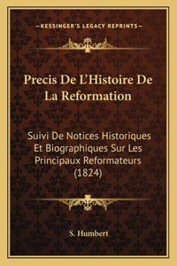 Precis de L'Histoire de La Reformation: Suivi de Notices Historiques Et Biographiques Sur Les Principaux Reformateurs (1824)