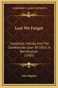 Lest We Forget