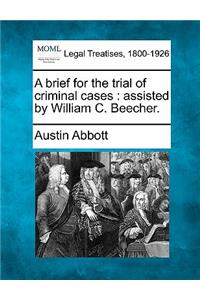 A brief for the trial of criminal cases