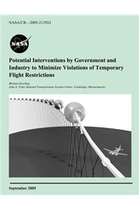 Potential Interventions by Government and Industry to Minimize Violations of Temporary Flight Restrictions