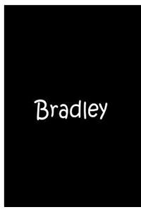 Bradley - Black Personalized Notebook / Journal / Blank Lined Pages / Soft Matte