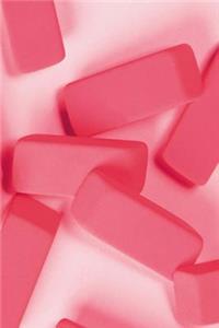 School Theme Journal Pink Rubber Erasers
