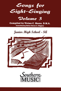 Songs for Sight Singing - Volume 3: Junior High School Edition Ssa Book