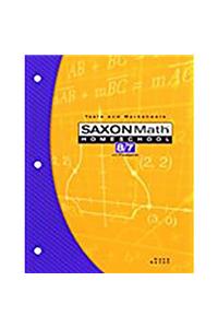 Saxon Math Homeschool 8/7 Tests and Worksheets