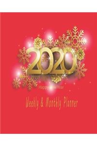 Happy new year 2020 Planner Weekly and Monthly
