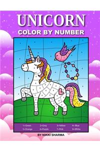 Unicorn Color By Number: Coloring Book for Kids Ages 4-8