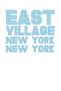Cool Minimalist East Village NYC Design 120 Page Notebook Lined Journal