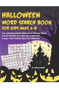 Halloween Word Search Book For Kids Ages 6-8