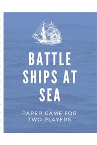 Battle Ships At Sea Paper Game For Two Players