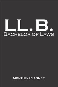 Bachelor of Laws Monthly Planner