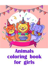 Animals coloring book for girls