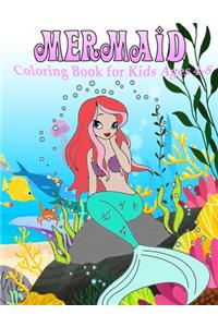 Mermaid Coloring Book for Kids Ages 4-8