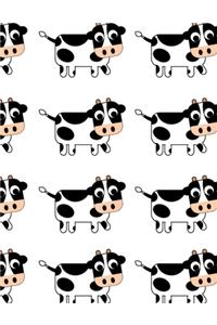 Cow Journal - 550 Page Blank Lined College Ruled Notebook for Girls