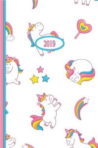 2019 Planner - White Unicorns