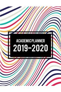 Academic Planner 2019-2020: Art Abstract Design, 8.5