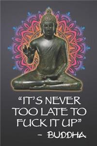 It's Never Too Late to Fuck It Up - Buddha
