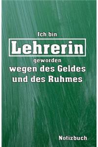 Ich Bin Lehrerin Notizbuch