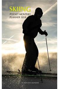 Skiing Pocket Monthly Planner 2018